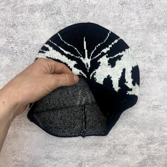 Y2k 2000s grunge gothic punk black warm weather beanie - Picture 3 of 6